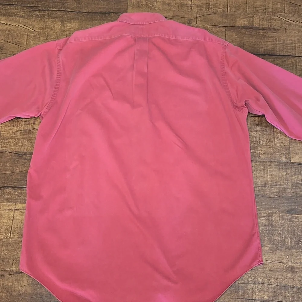 Polo Ralph Lauren Mens Red Button Down‎ Shirt Classic Cotton Large Heritage Prep